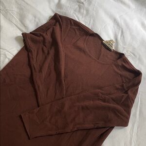 Saks Fifth Avenue Maroon Tunic Sweater
